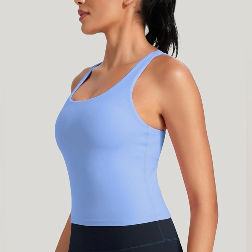 HeyNuts Longline Zeal Bras Medium Impact Wirefree Sports Bras Workout Tank Tops